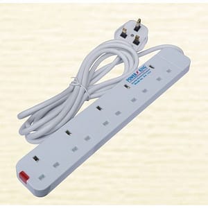 Power King Extension Cable 5 Way White. 1