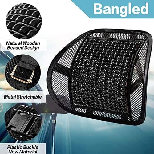 BEADED BREATHEBLE Car &Office Seat Lumbar Back Rest Support 3