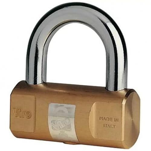 Viro 104 Cylindrical Brass Padlock 70mm Italy 1
